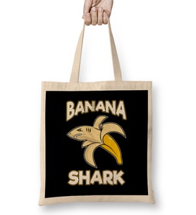 Banana Shark Adorable Half-Banana Half Shark Bez Çanta Uzun Saplı