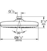 Grohe Tepe Duşu New Tempesta 21 Cm Krom - 26410000