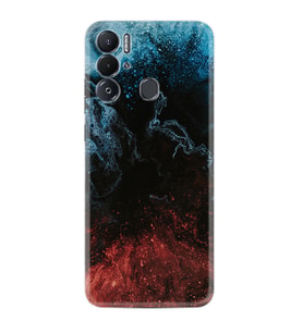 Tecno Pova Neo Kılıf Resimli Desenli Baskılı Silikon Red Blue Black Abstact 1386