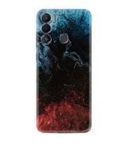 Tecno Pova Neo Kılıf Resimli Desenli Baskılı Silikon Red Blue Black Abstact 1386