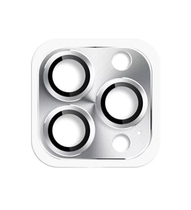 İphone 16 Pers Alüminyum Kamera Lens - Gümüş