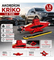 1,5 Ton Akordiyon Kriko Cırcırlı Araç Kaldırma Krikosu