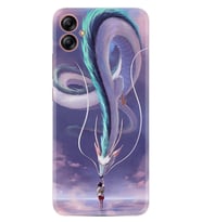 Samsung Galaxy A04E Kılıf Silikon Desen Özel Seri Kız ve Ejderha 1742
