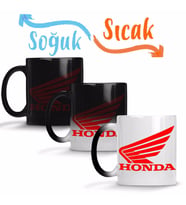 Honda Logo Sihirli Kupa Bardak Porselen