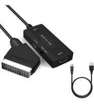 SCART to HDMI (Output) Dönüştürücü Adaptör, SCART Görüntü ve Sesi HDMI’ya Çevirme, 720p 1080p Destekli, PAL NTSC Uyumlu, Eski Tip TV DVD VHS İçin ZR1126