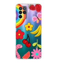 PrintiFy Oppo Reno 5 Lite ile Uyumlu Water Color 5  Kamera Korumalı Şeffaf  Kılıf