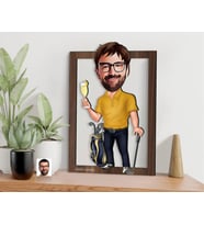 BK Gift Kişiye Özel Erkek Golfcü Karikatürlü 3D Ahşap Tablo-4, Sevgiliye Hediye, Arkadaşa Hediye, Doğum Günü Hediyesi
