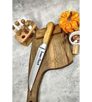 İsme Özel Kurban Bıçağı Kasap Bıçak Et, Ahşap Sap,  32 cm.