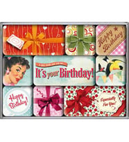 Nostalgic Art Say It Happy Birthday Magnet Set 9 Parça