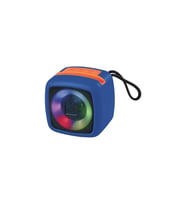 LED Işıklı Taşınabilir Bluetooth Hoparlör Askılı Mini Kablosuz Speaker 1200 mAh (Mavi)
