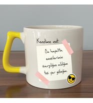 Kendime Not: Bu Hayatta Emeklerimin Karşılığını Baskılı Sarı Kulplu D Kupa