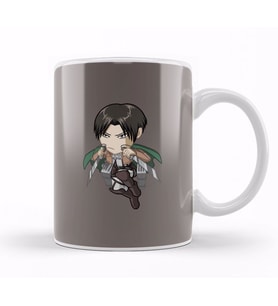 Attack On Titan Chibi Levi 1 Kupa Bardak Porselen