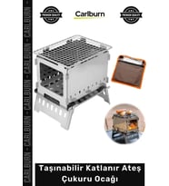 #AteşÇukuruPaslanmaz Çelik Kamp Tipi Kompakt Outdoor Izgara Taşınabilir Katlanır Ateş Çukuru Ocağı
