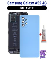 Samsung Galaxy A52 4G Arka Kapak Pil Batarya Kapağı Kamera Lensli SM-A525F Uyumlu + B7000