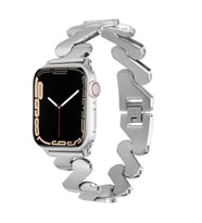 Apple Watch 38mm Uyumlu Kordon Paslanmaz Çelik Luxury Tasarım KRD-80 Kayış