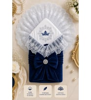 Dantelli Taçlı Bebek Kundağı Unisex Bebek Dış Kundak Battaniyesi Hastane Çı