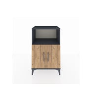 Hyperion Komodin 2 Raflı 2 Kapaklı 60x44x96 Antrasit-Çam