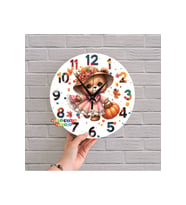 bilge Tasarım Çocuk Odası Duvar Saati 30 x 30 CM (Çok Renkli)