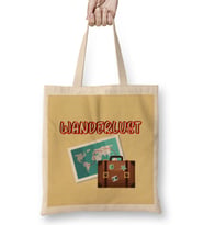 Funny Travel Gift Design Lover-Trippin Wanderlust Journey Adventurer Vacation Bez Çanta Uzun Saplı