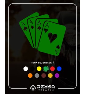 4 As Sticker17x17 Cm Yeşil