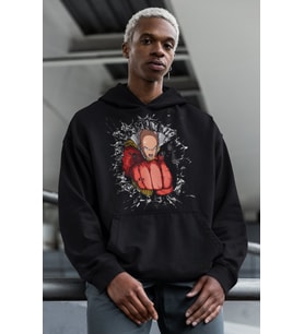 Saitama One Punch Man Baskılı Unisex Oversize Anime Hoodie