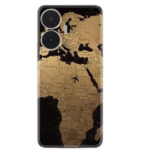 Realme C55 Kılıf Silikon Desen Özel Seri Map Planet 1656