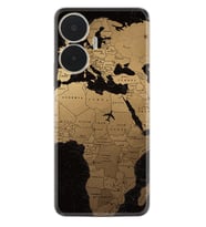 Realme C55 Kılıf Silikon Desen Özel Seri Map Planet 1656