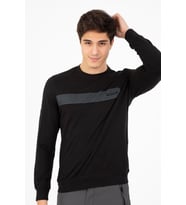 Maraton Comfort Erkek Bisiklet Yaka Siyah Sweatshirt