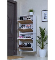 Eliusta Berrak Meşe 8 Bölmeli Ayakkabılık 72 cm Genişlikte Duvara Monte 72x156x26 cm Ayakkabılık