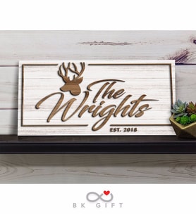 BK Gift Kişiye Özel İsimli Dekoratif Ahşap Tabela 61cm - Model 11