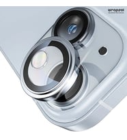 iPhone 15 Plus Kamera Lens Koruyucu Kolay Uygulama Aparatlı (Mavi)
