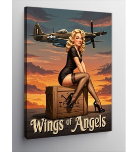 Kanvas Tablo "Wings of Angels" ve Retro Kadın