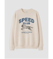 LCW Kids Bej Baskılı Erkek Çocuk Kalın Sweatshirt