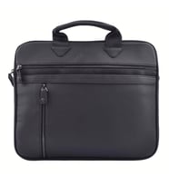 Unisex 13.3" İnç Deri Evrak El ve Omuz Çantası 8683255013364 (Siyah)