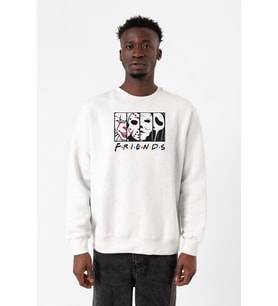 Horror Character Friends Beyaz Erkek 2ip Sweatshirt