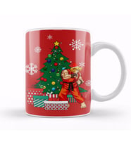 Ken Masters Around The Christmas Tree Street Fighter Kupa Bardak Porselen