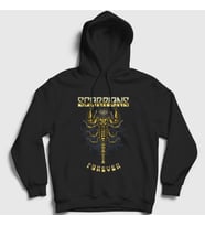 Presmono Unisex Siyah Forever Scorpions Kapüşonlu Sweatshirt 109077tt