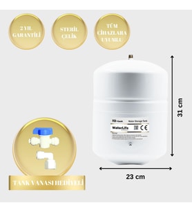 WaterLife Plus Su Arıtma 10 LT Tank (Beyaz)