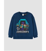 LCW Kids Petrol Minecraft Baskılı Erkek Çocuk Sweatshirt