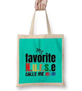 Nurse Gift İdea FunnySaying Quote Nursing Medical Bez Çanta Uzun Saplı