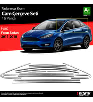 Ford Focus 3 SD Krom Cam Çerçevesi 16 Prç 2011-2018 A+ Kalite