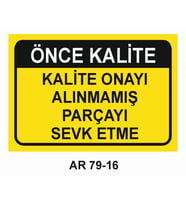 İŞ GÜVENLİĞİ UYARI LEVHASI 1 ADET PVC 21 X 29CM