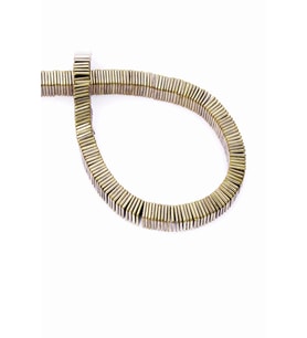 Hematit Taşı Kare Kesim Parlak Antik Sarı 6x1mm Doğal Taş Dizi