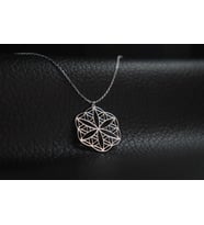 Mantra Çiçek Kolye - Doğanın Gümüş Geometrisi Elegance Manevi Bağlantı Kolye