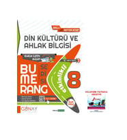 Günay Yayınları 2025-2026 8. Sınıf LGS Bumerang Din Kültürü Konu Anlatımlı Güncel Müfredat Video Çözümlü (Çok Renkli)