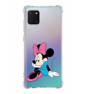 Samsung Galaxy Note 10 Lite  Köşe Korumalı Antişok Kapak Minnie Mouse Tasarımlı Şeffaf  Kılıf