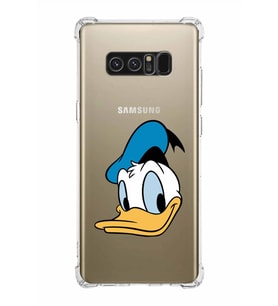 Samsung Galaxy Note8  Köşe Korumalı Antişok Kapak Donald Duck Tasarımlı Şeffaf  Kılıf