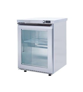 Iceinox Tezgah Altı Mini Derin Dondurucu Cam Kapılı 140 Lt (Gri)