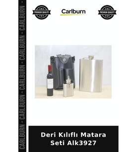 Özel Üretim Hediye Set Deri Kılıflı Matara Seti Alk3927