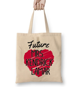 Future Mrs Kendrick Lamar Love Heart Bez Çanta Uzun Saplı